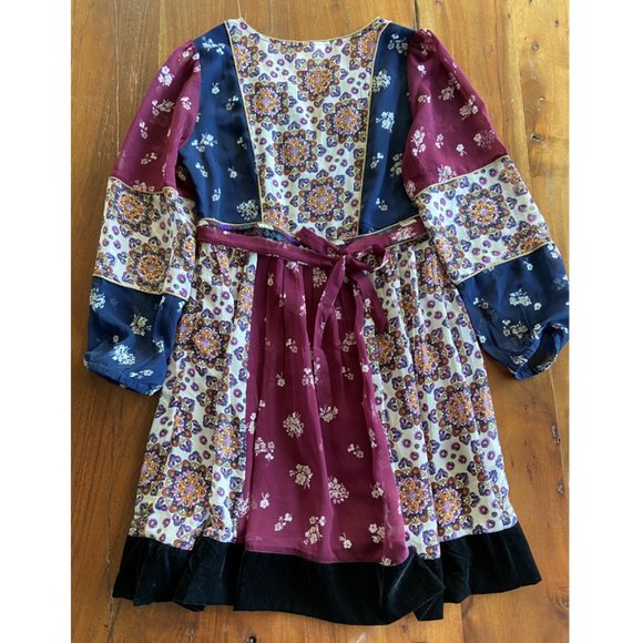 Mixed Media Bohemian Anthropologie Dress (Maeve), Small - Picture 3 of 8